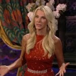 Joan’s orange sequin mini dress on The Golden Bachelorette