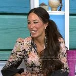 Joanna Gaines’s black floral button front dress on Today