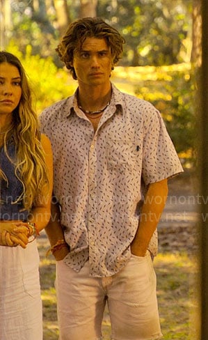 John B's printed shirt on Outer Banks