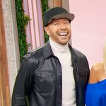 Donnie Wahlberg’s black leather jacket on Sherri