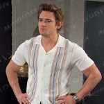 Johnny’s white striped shirt on Days of our Lives