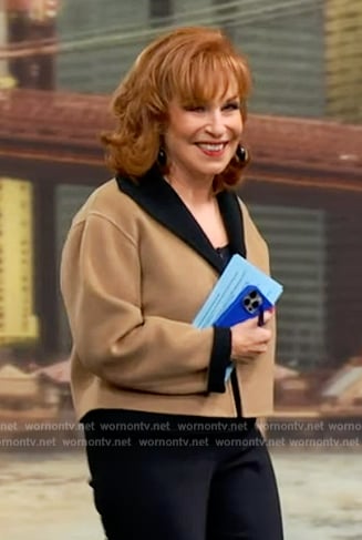 Joy's beige contrasting jacket on The View