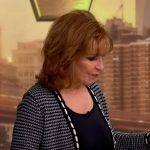 Joy’s black contrast stitch cardigan on The View