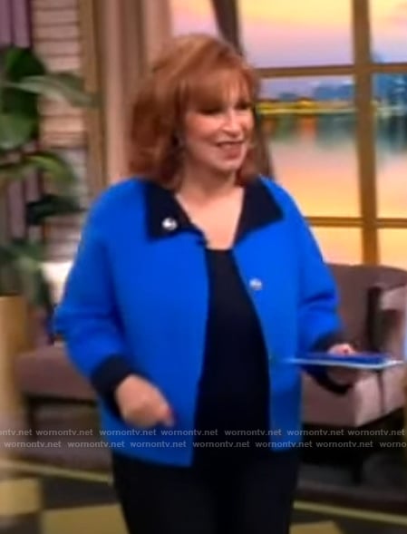 Joy's blue two-tone jacket on The View