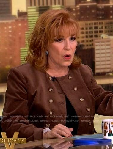 Joy's brown double breasted jacket on The View