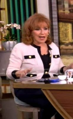 Joy’s contrast trim cardigan on The View