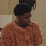 JR’s orange tie dye knit sweater on All American Homecoming