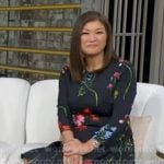 Juju Chang’s black floral dress on Good Morning America