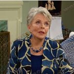 Julie’s blue floral cardigan on Days of our Lives