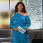 Julie’s blue off shoulder jumpsuit on Big Brother