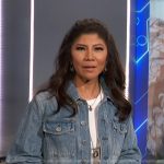 Julie’s tie sleeve denim jacket on Big Brother