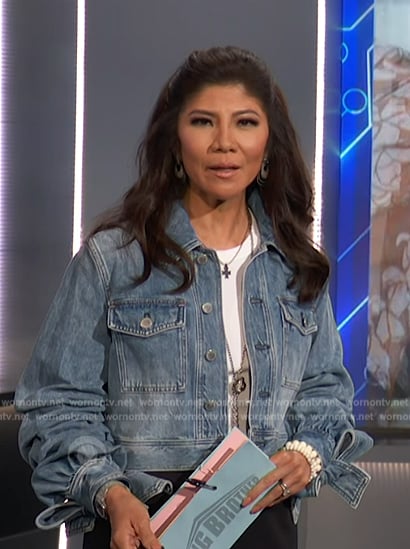 Julie's tie sleeve denim jacket on Big Brother