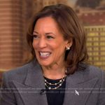 Kamala Harris’s gold pearl earrings on The View