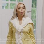 Karen’s yellow and white contrast tunic on The Real Housewives of Potomac