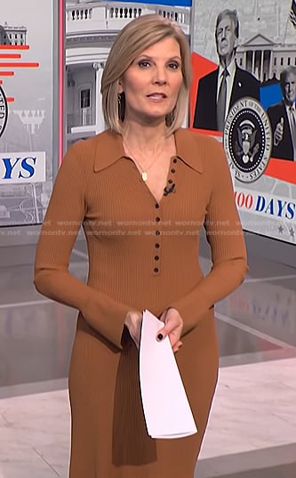 Kate's camel ribbed polo dress on NBC News Daily