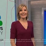 Kate’s purple v-neck midi dress on NBC News Daily