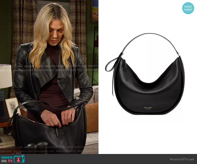 Kate Spade Smile Leather Shoulder Bag worn by Kristen DiMera (Stacy Haiduk) on Days of our Lives