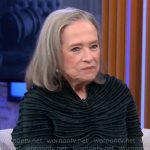 Kathy Bates’ dark teal ruched top on CBS Mornings