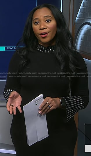 Kay’s black embellished dress on NBC News Daily