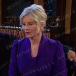 Kayla’s purple tie neck dress on Days of our Lives