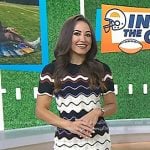 Kaylee’s wavy stripe knit dress on Today