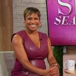 Monique Kelley’s burgundy leather dress on Sherri