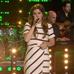 Kelly’s striped twisted dress on The Kelly Clarkson Show