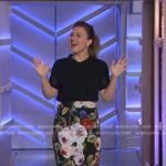 Kelly’s floral pencil skirt on The Kelly Clarkson Show