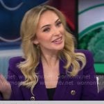 Kelly O’Grady’s purple blazer on CBS Mornings