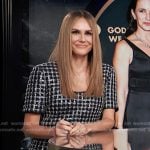 Keltie’s black checkered dress on E! News