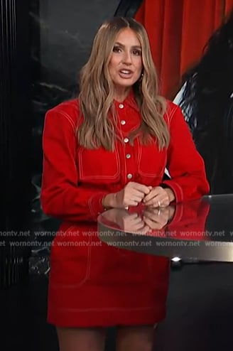 Keltie's red denim shirtdress on E! News