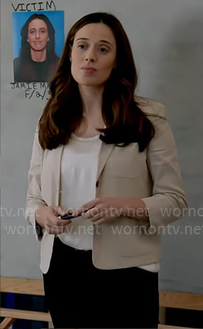 Kim's beige blazer on Chicago PD