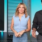 Kit’s blue stripe jeans and top on Access Hollywood