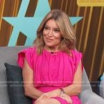 Kit’s pink ruched mini dress on Access Hollywood