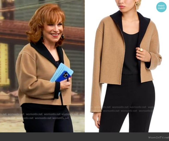 Lafayette 148 New York Reversible Wool-Cashmere Cropped Jacket worn by Joy Behar on The View