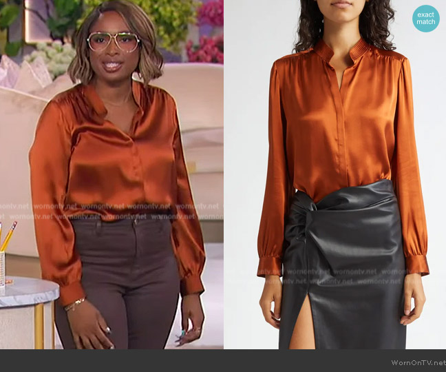 Jennifer’s bronze satin top on The Jennifer Hudson Show