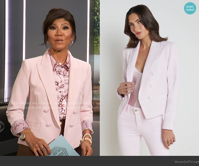 Julie’s pink cropped blazer on Big Brother