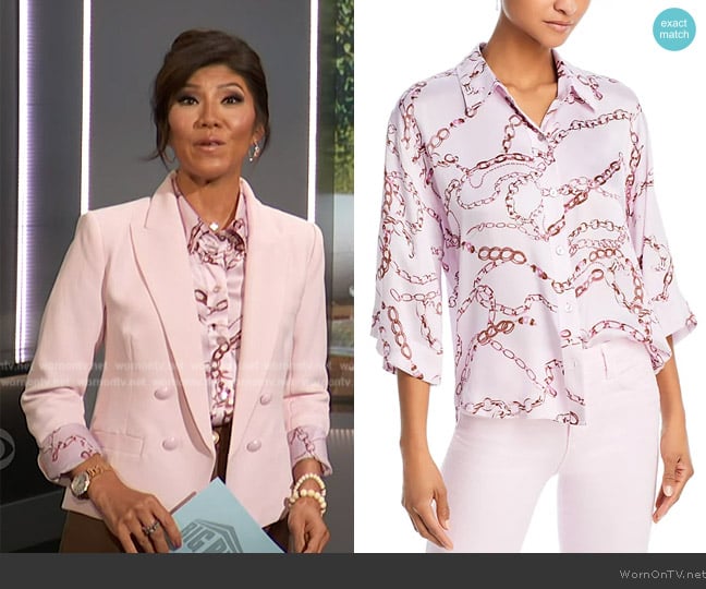 Julie’s pink floral blouse on Big Brother