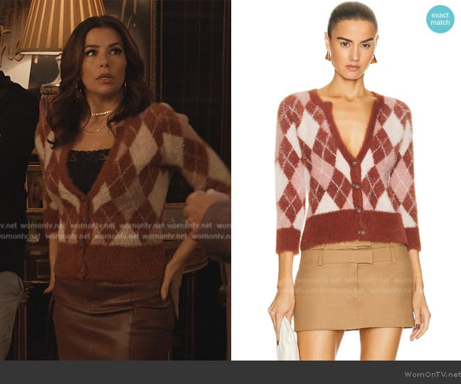 L'Agence Saylor 3/4 Sleeveless Cardigan worn by Eva Longoria (Eva Longoria) on Only Murders in the Building