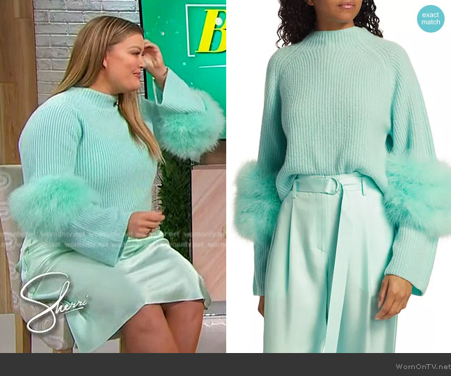 LaPointe Feathered Cashmere & Silk Sweater worn by Jamie Kern Lima on Sherri