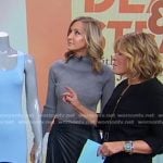 Lara’s black pleated leather skirt on Good Morning America