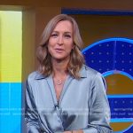 Lara’s blue satin dress on Good Morning America