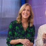 Lara’s navy and green floral shirtdress on Good Morning America