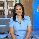 Laura’s blue collared short sleeve dress on Today