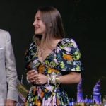 Lauren Daigle’s floral print pleated dress on Live with Kelly and Mark