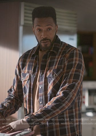 Lewis’s blue plaid shirt on Reasonable Doubt