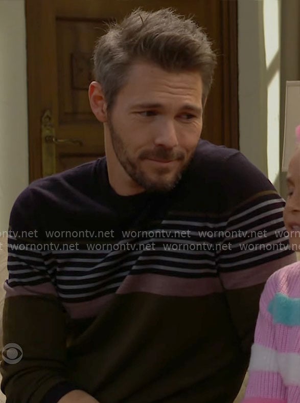 Liam’s striped sweater on The Bold and the Beautiful