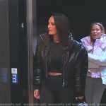 Lisa’s black cropped puffer jacket on The Real Housewives of Salt Lake City