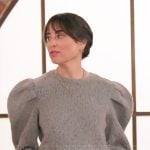 Lisa’s puff sleeve sweater on Celebrations with Lacey Chabert