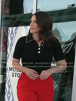 Liz's black polo on Today